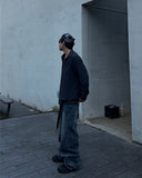 Crack Washed Tin Blue Denim