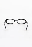 Round bold horn-rimmed glasses