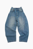 Side custom denim banding pants
