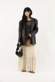 Classic overfit leather jacket