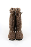 Teddy Fur Buckle Long Boots