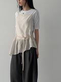 Unbalanced See-Through Layered Bustier