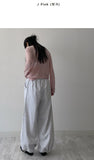Pin-Tuck Tencel See-Through T-Shirt