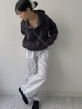 Embossed Dot Hooded Jumper