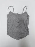 [with cup] Button ribbed sleeveless bra top