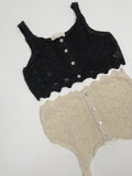 Punching See-through Knit Vest