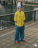 [AG] Wide Curved Denim Pants