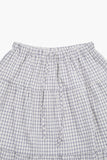 Brick check midi skirt