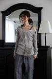 Oat Slim Deep U-Neck Knit