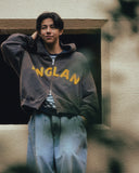 Applique Zip-Up Washed Hoodie
