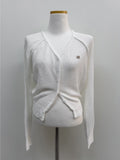 Mu Symbol Raglan V-neck Cardigan