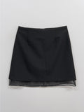Chiffon Layered Mini Skirt