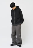 Poen Striped Pigment Zip Hoodie