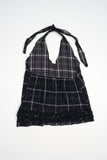 Ranova sheer check halter top