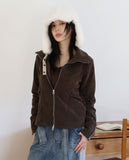 Full lining fur) Bade two-way zip-up