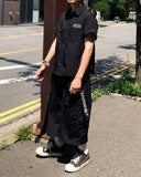 Nylon Cargo Pocket Bermuda Pants