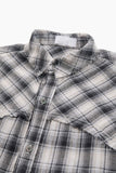 Cutline rough check shirt