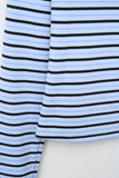 (W) Candy Fleece Striped Top