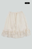 Pretzel check frill skirt
