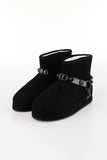 Shearling Belt Ankle Sheepskin Boots