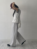 [Mini Bag SET] Frill Dot Sleeveless Blouse
