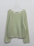 Mohair Raglan See-Through Knit