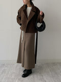 [wool70%] Barnett Wool Belted Short Coat
