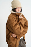 Suede fur lining mustang jacket