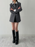 Pin tuck round half jacket