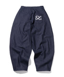 UNMEASURED STRIPE DENIM BALLOON PANTS