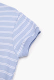 Momo stripe collar crop tee