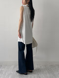 Pocket High Waist Center Crease Bootcut Denim