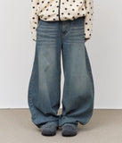 Dum Striped Curved Denim