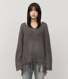 (W) Teddy Fringe Knit