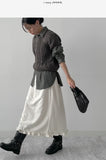 Sweri Banding Frill Long Skirt