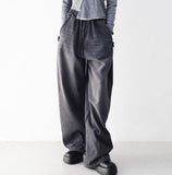 (Unisex) Hessian Brushed Pin Tuck Pants