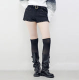 Baguette Suede Studded Shorts