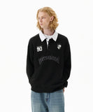TRACK COLLAR SWEATSHIRT