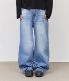 Tile Washed Wide Denim