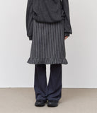 (W) Brid Striped Midi Skirt