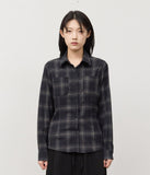 (W) Mint Checked Shirt