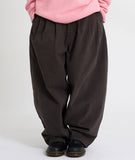 Moren three-tuck brushed wide pants