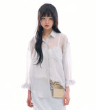 Celeste see-through loose shirt