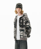 CAMO APPLIQUE HOOD ZIP UP