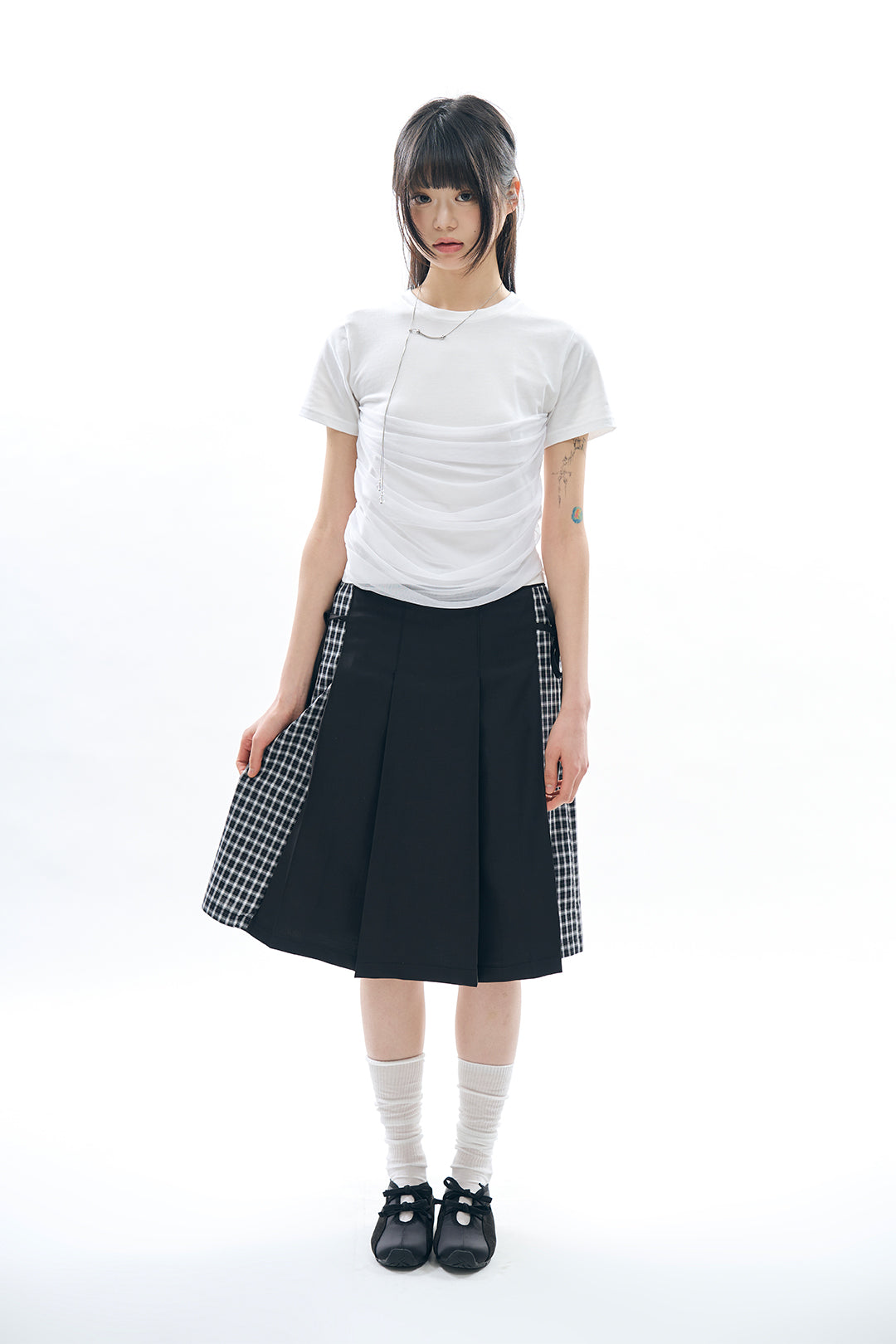 【Raucohouse】Awesome mesh shirring t-shirt Raucohouse(ラウコハウス) - オーサムメッシュシャーリングT