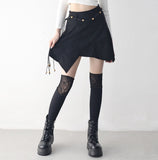 Tall Unbalanced Suede Skirt