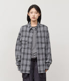 Le Pigment Dyeing Check Shirt