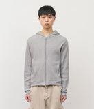 Noir Slim Waffle Zip Hoodie