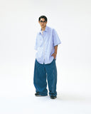 [AG] Wide Curved Denim Pants