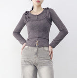 Diark Layered Bustier Cardigan